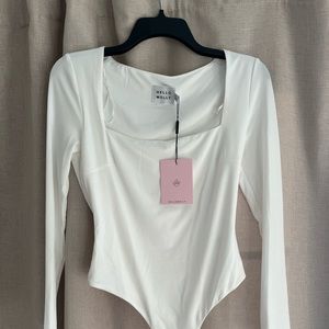 Hello Molly White Bodysuit